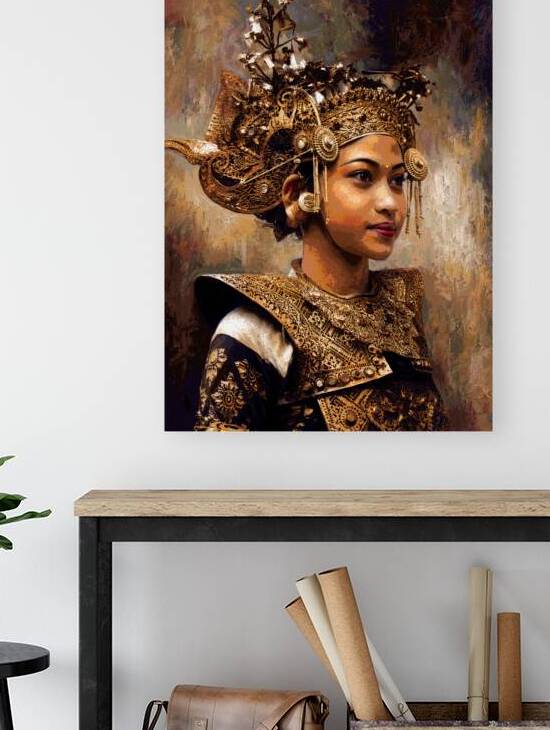 Balinese Dancer Oil Painting Portrait by Pernicious Ariana