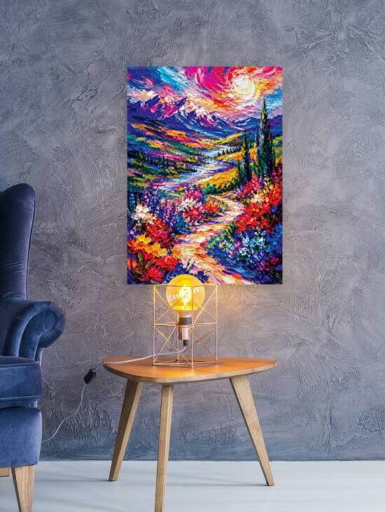 Impasto Mountain Valley River by Pernicious Ariana