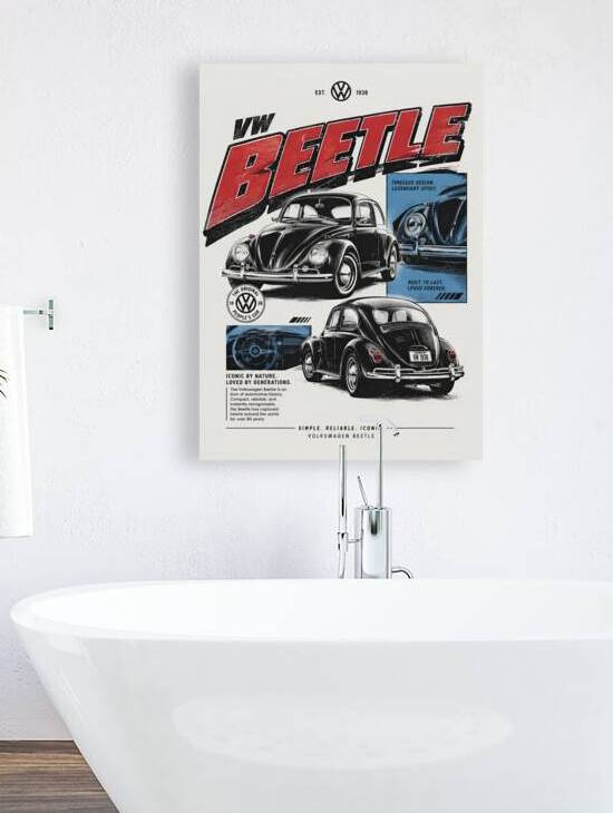 VW Beetle Graphic Art Poster by Pernicious Ariana