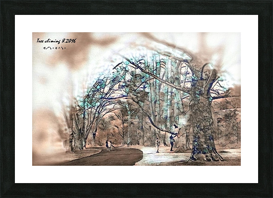 TreeCliming inky Picture Frame print