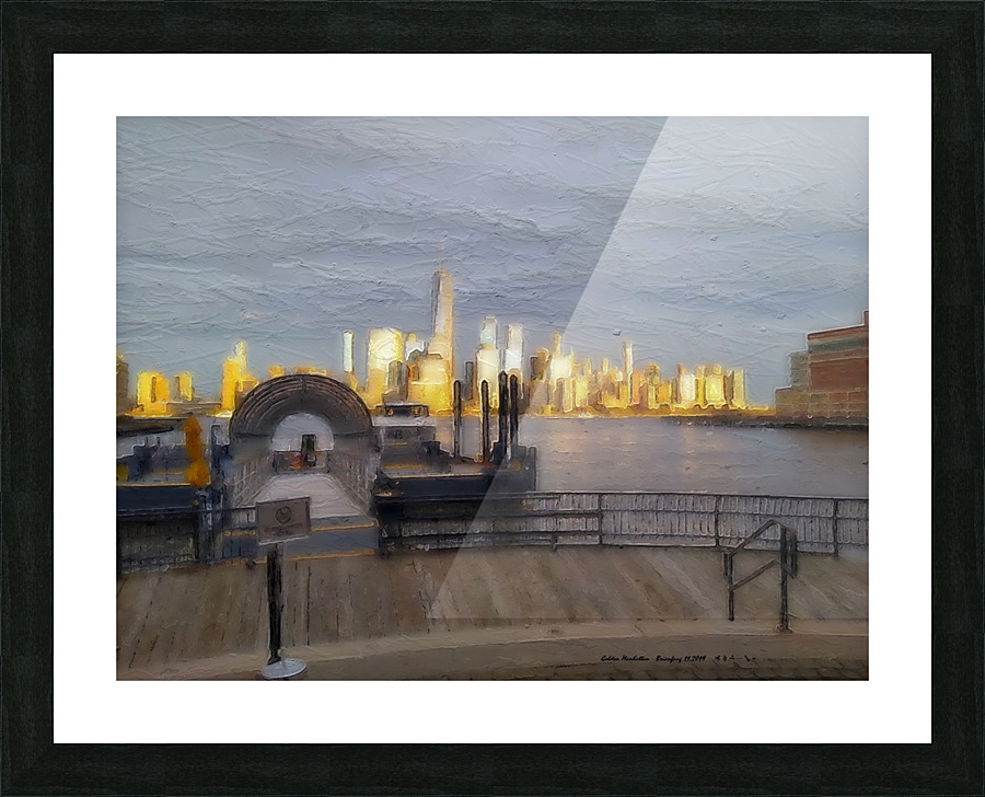 GoldenManhattan p Picture Frame print