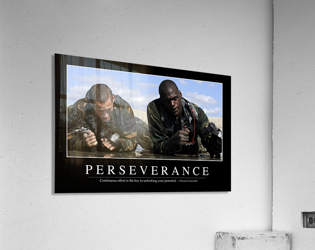 Perseverance Poster Example Perseverance: Inspirational Quote and Motivational Poster by ...