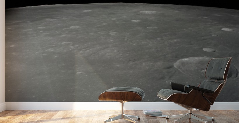 The Apollo 12 lunar module Intrepid is set in a lunar landing ...