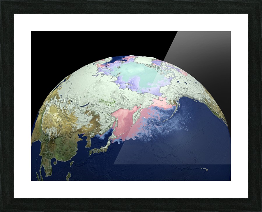 Snow Sea Ice. Picture Frame print