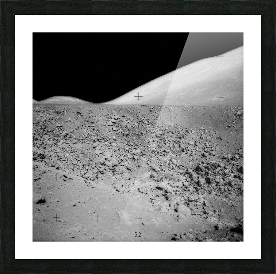 The lunar surface. Picture Frame print