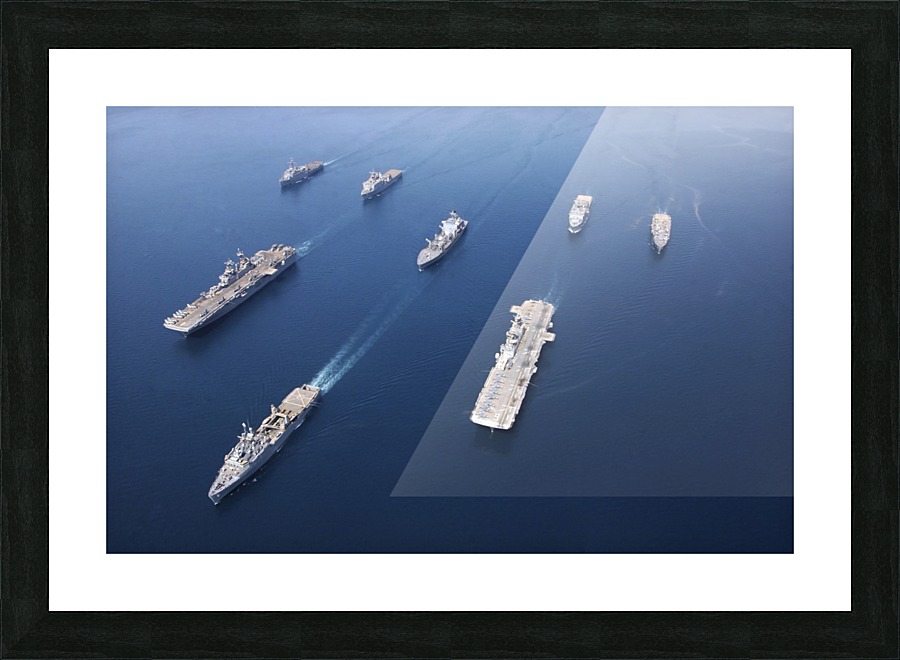 Amphibious Task Force-West in formation. Picture Frame print