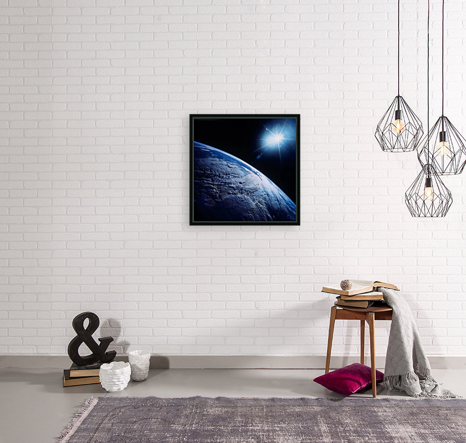 Shining star over Earth. Reproduction