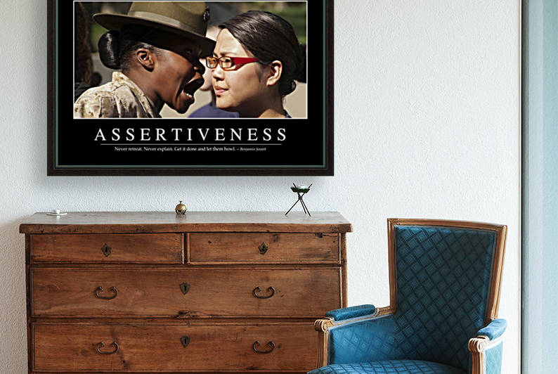 Assertiveness: Inspirational Quote and Motivational Poster by StocktrekImages