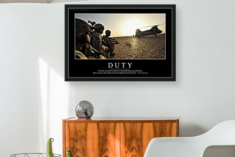 Duty: Inspirational Quote and Motivational Poster by StocktrekImages
