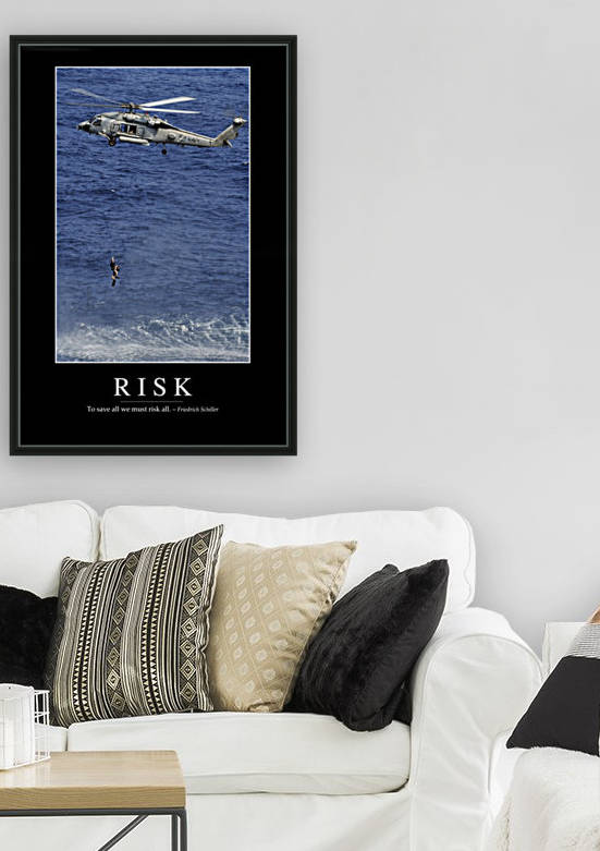  Risk: Inspirational Quote and Motivational Poster by StocktrekImages