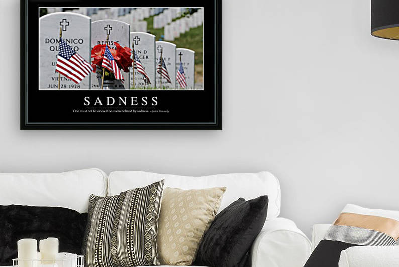Sadness: Inspirational Quote and Motivational Poster by StocktrekImages