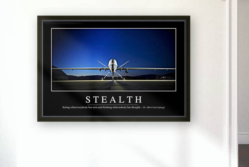Stealth: Inspirational Quote and Motivational Poster by StocktrekImages