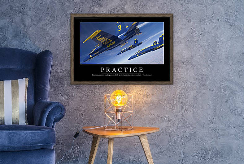 Practice: Inspirational Quote and Motivational Poster by StocktrekImages