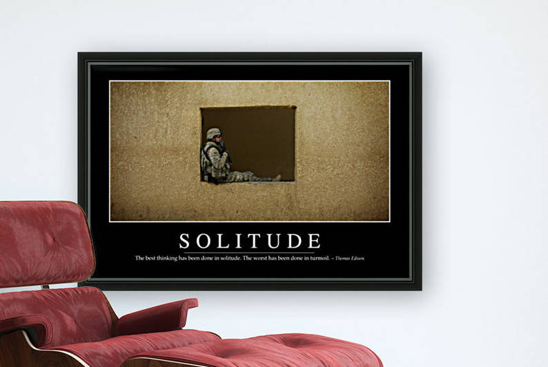 Solitude: Inspirational Quote and Motivational Poster by StocktrekImages