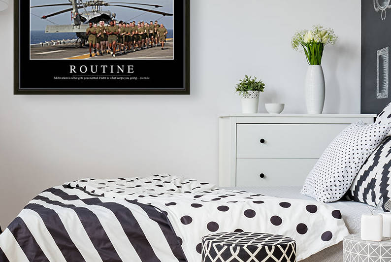 Routine: Inspirational Quote and Motivational Poster by StocktrekImages