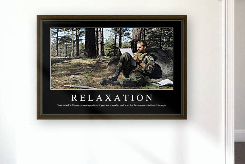 Relaxation: Inspirational Quote and Motivational Poster by StocktrekImages