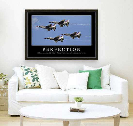 Perfection: Inspirational Quote and Motivational Poster by StocktrekImages