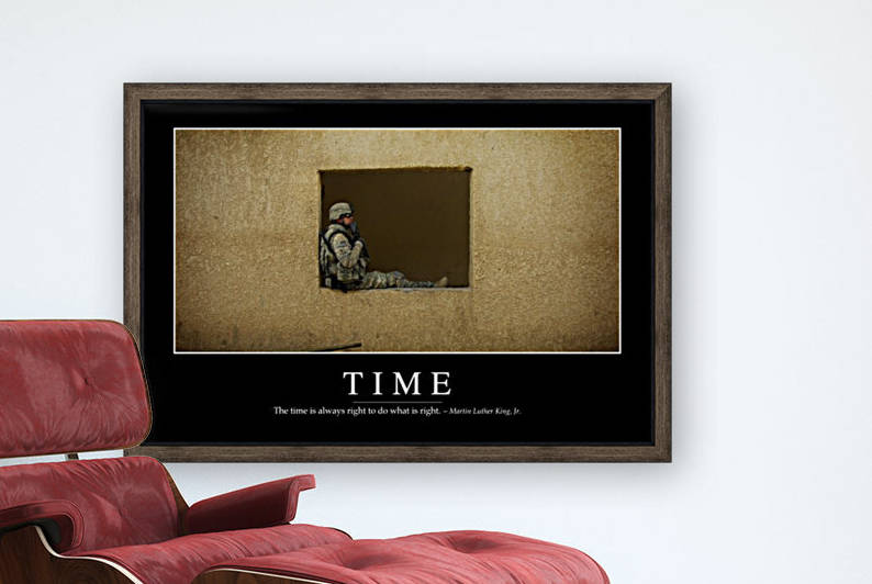 Time: Inspirational Quote and Motivational Poster by StocktrekImages