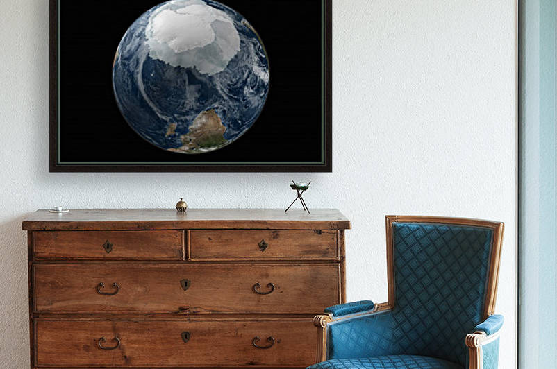 A view of the Earth with the full Antarctic region visible. by StocktrekImages