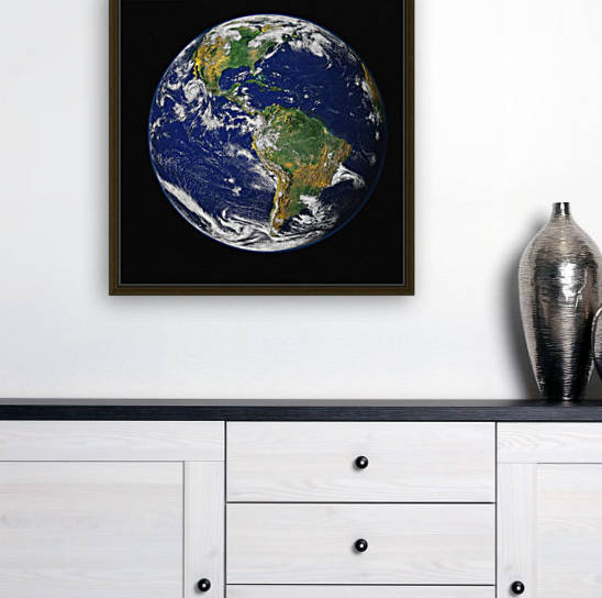 Full Earth showing the western hemisphere. by StocktrekImages