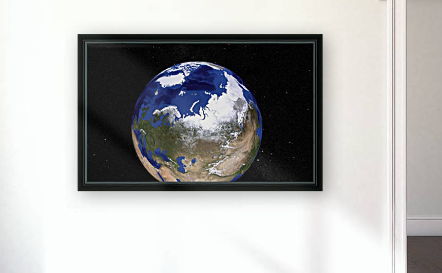 View of Earth showing the Arctic region. by StocktrekImages