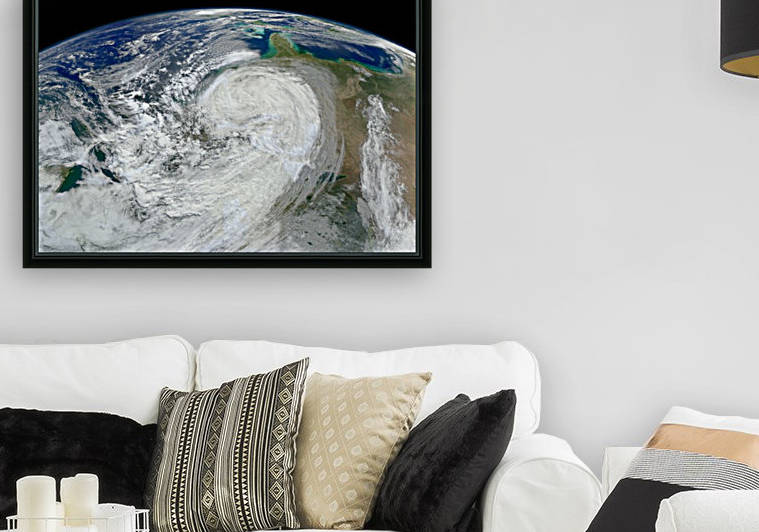 Satellite view of Hurricane Sandy along the East Coast of the United States. by StocktrekImages