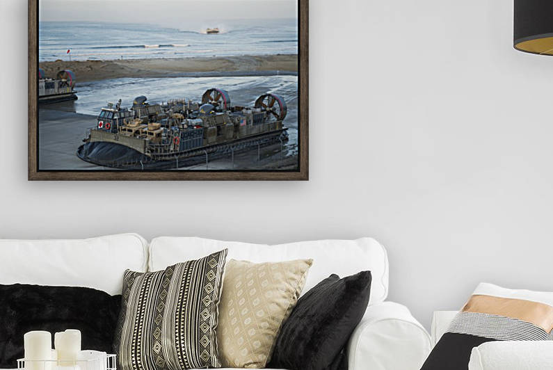 Landing Craft Air Cushions return to their homeport. by StocktrekImages