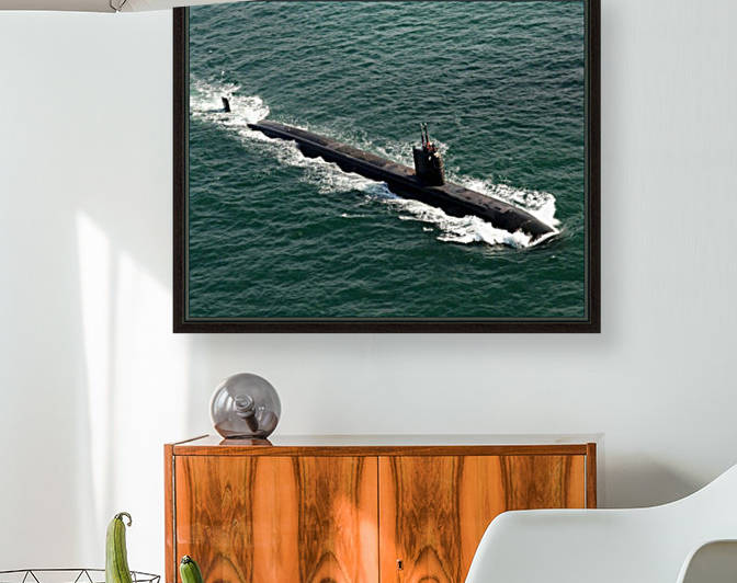 The Los Angeles-class fast attack submarine USS Asheville. by StocktrekImages