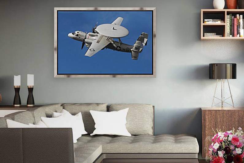 An E-2C Hawkeye in flight. by StocktrekImages