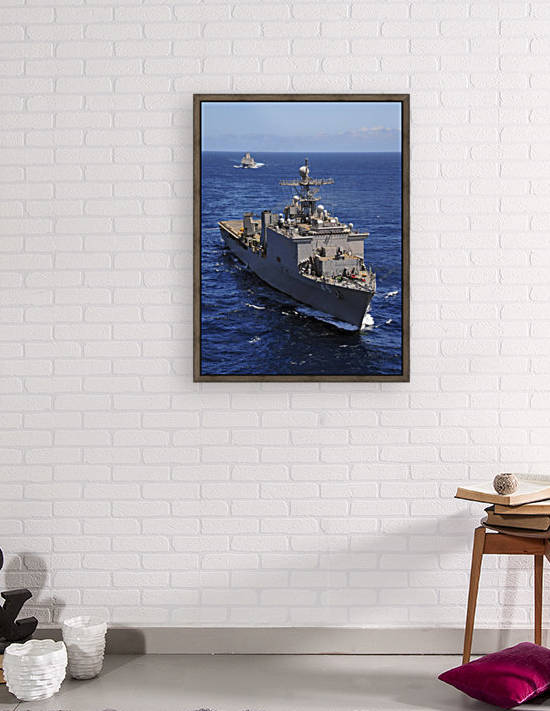 USS Comstock leads a convoy of ships in the Indian Ocean.  by StocktrekImages