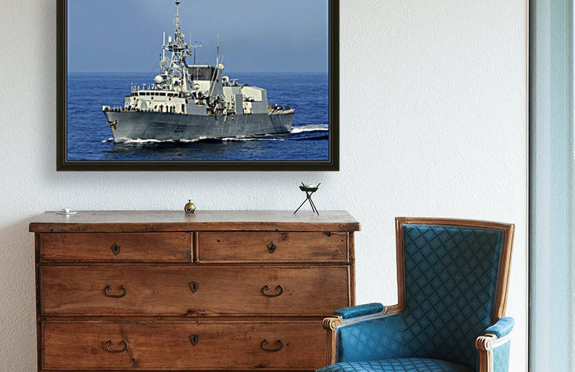 The Canadian patrol frigate HMCS Halifax. by StocktrekImages
