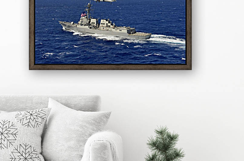 Guided-missile destroyer USS William P. Lawrence in the Pacific Ocean. by StocktrekImages