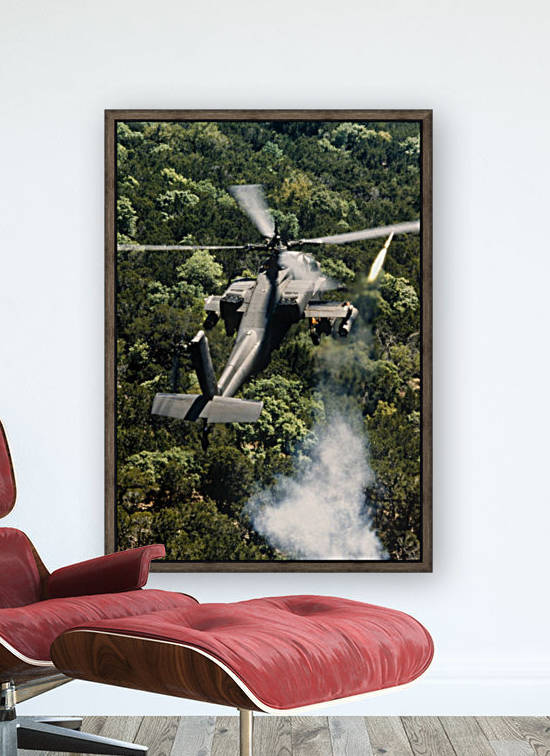 Apache Helicopter Firing by StocktrekImages