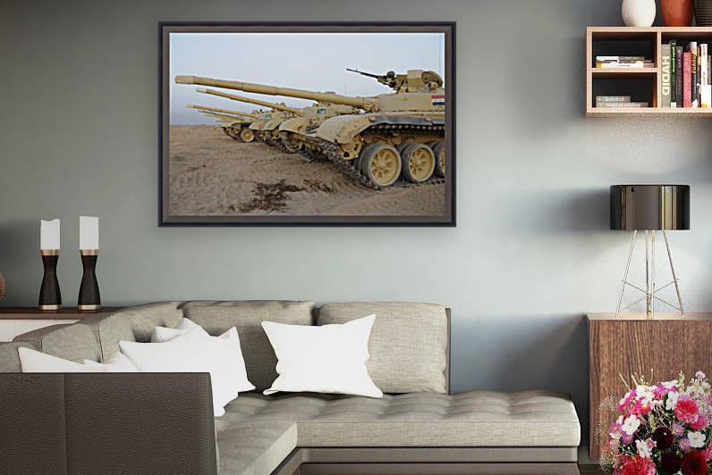Iraqi T-72 tanks from Iraqi Army Brigade. by StocktrekImages
