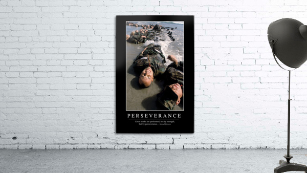 Perseverance Poster Example Perseverance: Inspirational Quote and Motivational Poster by ...