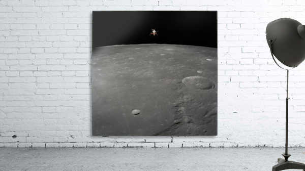 The Apollo 12 lunar module Intrepid is set in a lunar landing ...