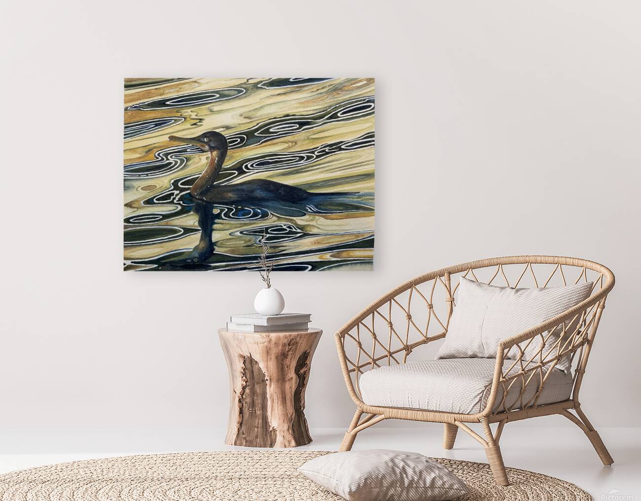 Cormorant Sunset Reproduction