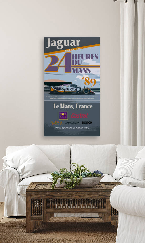 Jaguar XJR9 at Le Mans Vintage Race Poster V1 by Motorsport Memoirs