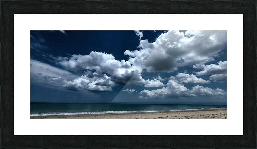 Cloudy Beach Picture Frame print
