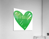 crossed green hearts Acrylic Print