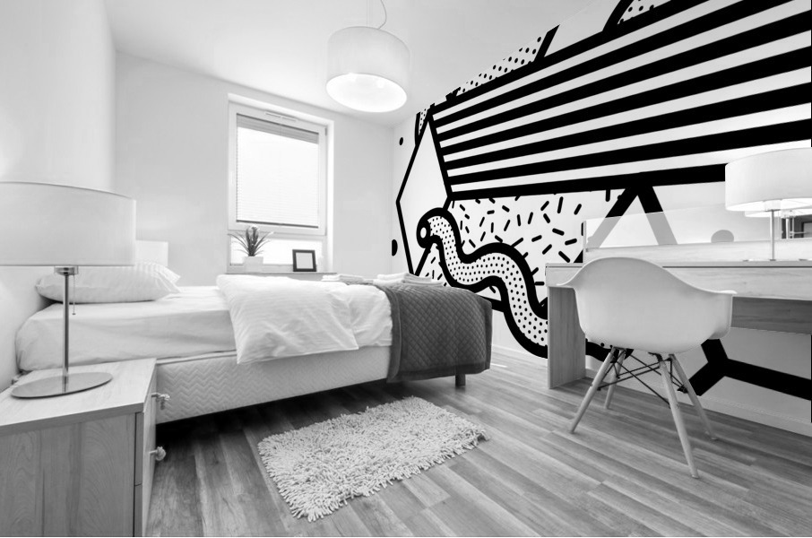 Neo memphis background 28 Mural print