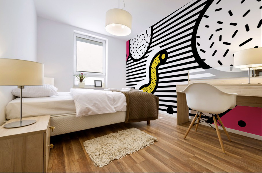 Neo memphis background 6 Mural print
