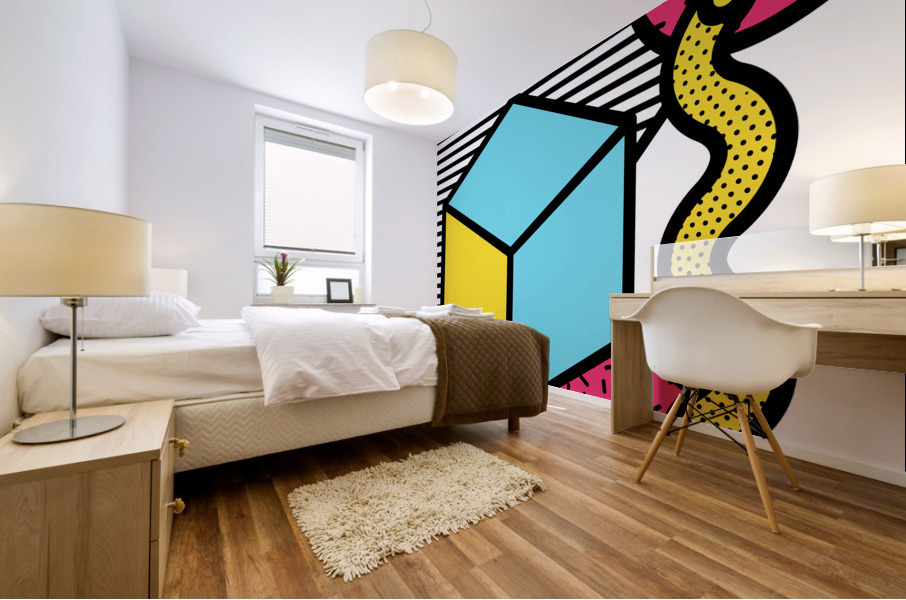 Neo memphis background 1 Mural print