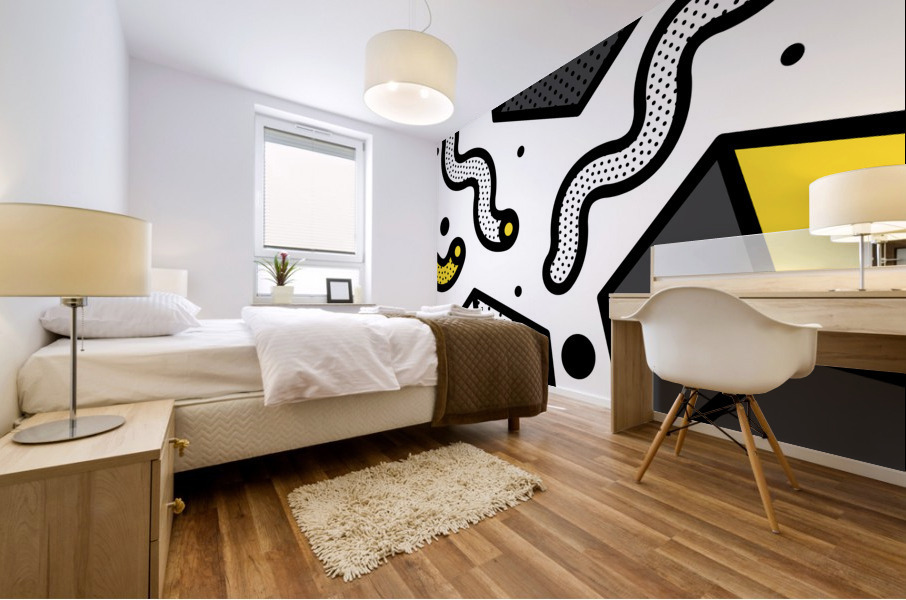 Neo memphis background 24 Mural print