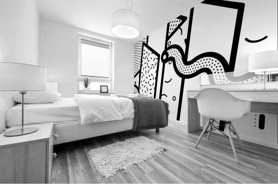 Neo memphis background 36 Mural print