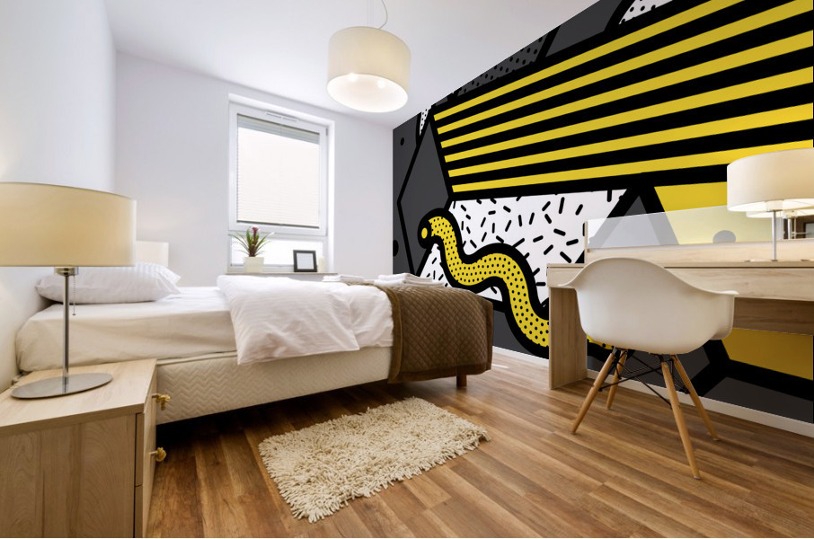 Neo memphis background 22 Mural print