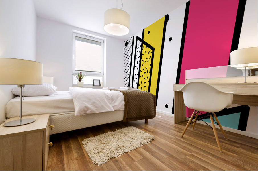 Neo memphis background 17 Mural print