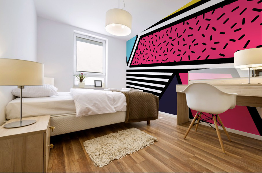 Neo memphis background 16 Mural print