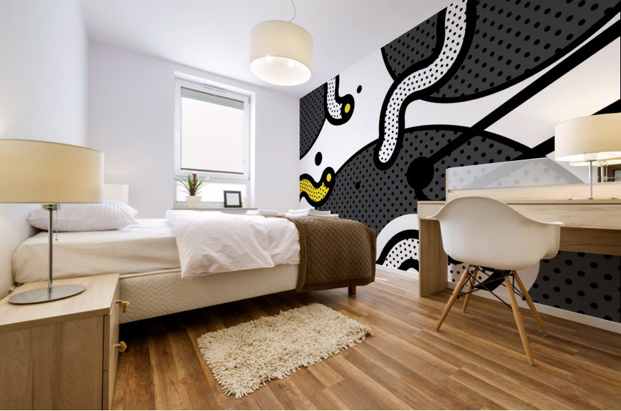 Neo memphis background 23 Mural print