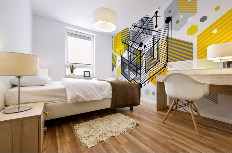 12 storage connection network Mural print
